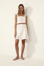 Load image into Gallery viewer, IBERA OFF WHITE CROSSOVER SKIRT
