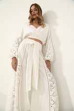Load image into Gallery viewer, REGINA OFF WHITE WIDE LEG PANTS

